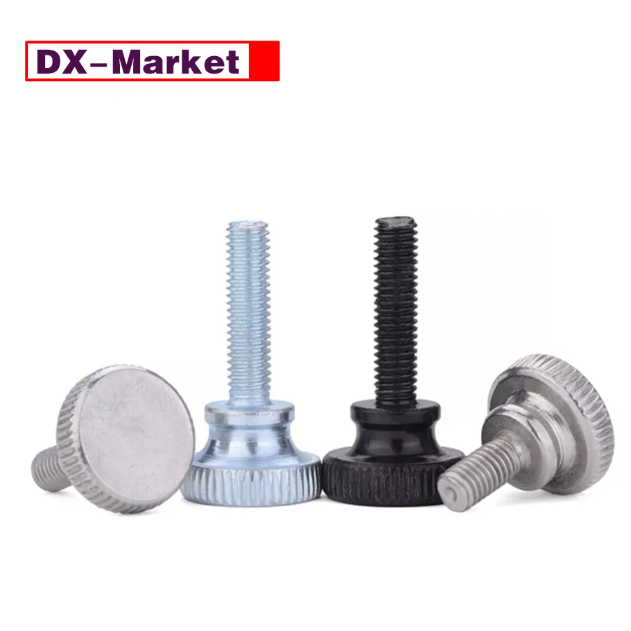 M3 Black Surface Knurled Bolt , GB834 Thumb Screw , Chinese Fasteners Manufacturer  ,A043