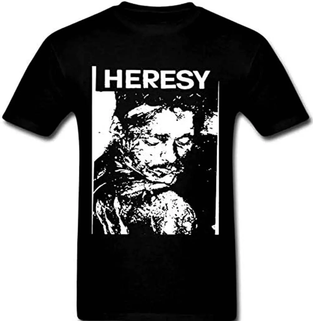 

Heresy T Shirt Band Punk Black Casual Crew Neck Sleeve Men's Short Sleeve Unisex Tee Top Clothing T-Shirt