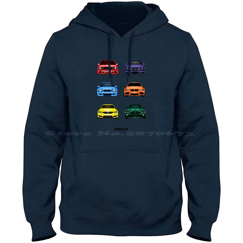 Generations Official Colors 100% Cotton Hoodie Drift E30 E36 E46 E90 E91 E92 E93 F80 G80 Driving Burnout M2 M3 M4 M5 M8