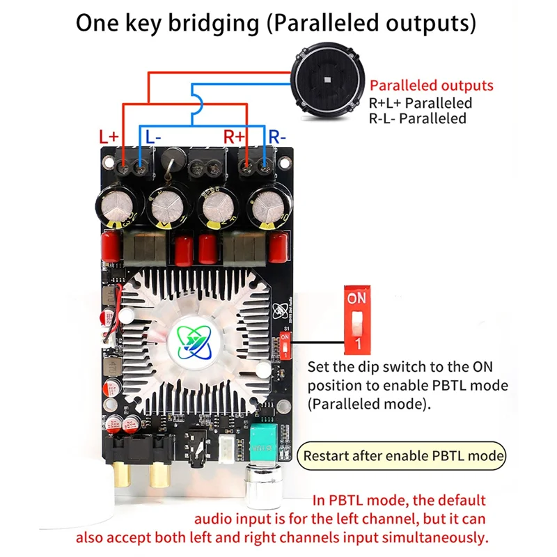 AA87 TPA3251 Hifi Digital Amplifier Board 220WX2 Bridge 350W Audio AMP Stereo Digital Power Amplifier Board Module