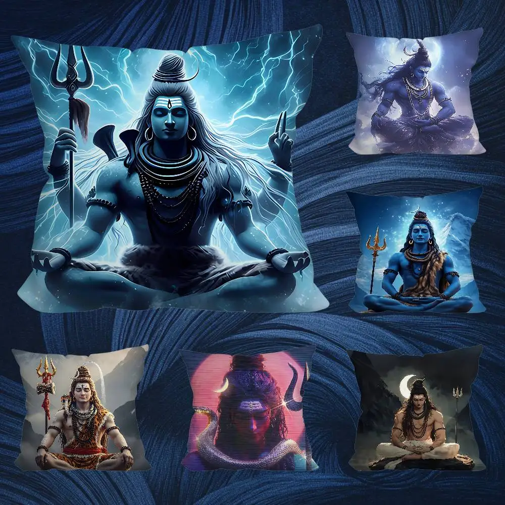 India Art Lord Shivasjpg Pillow Case For Room Sofa Cushion Cover Suitable For Home Bedroom Decoration And Protector