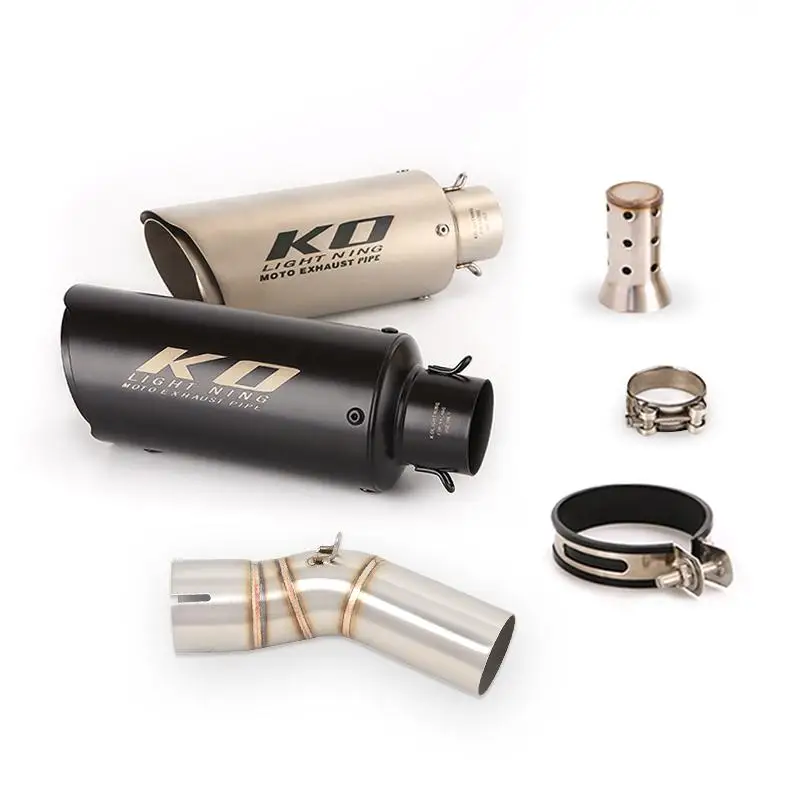 Escape Slip On For Kawasaki ZX10R 2011-2022 Motorcycle Mid Connect Link Pipe Keep Catalyst 51MM Muffler Baffler Sainless Steel