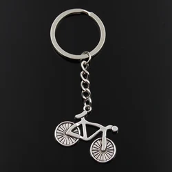 New Fashion Keychain 25x34mm Bike Bicycle Pendants DIY Men Silver Color Car Key Chain Ring Holder Souvenir For Gift