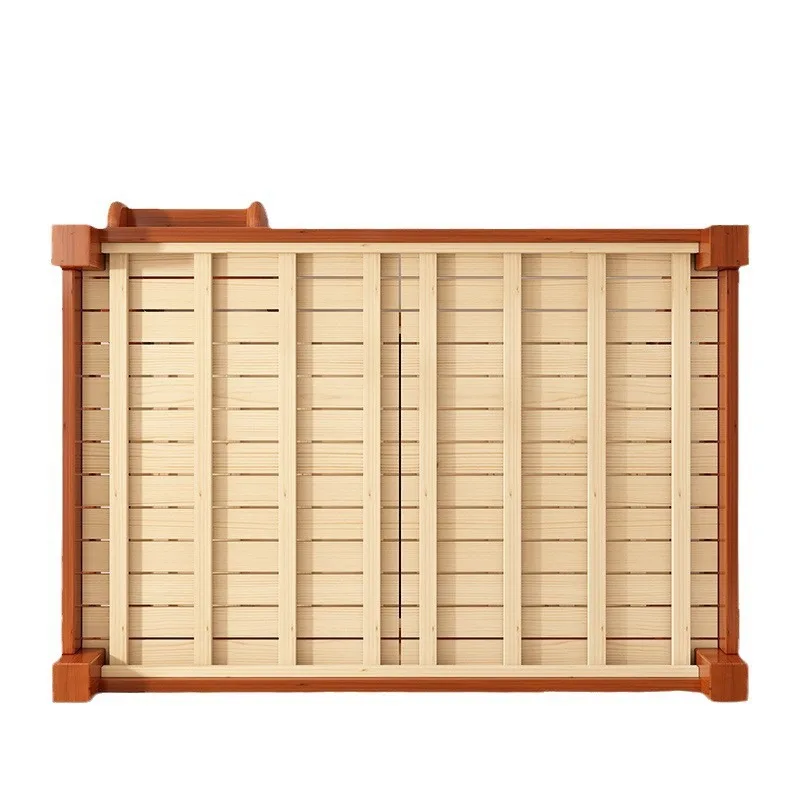 เตียงสองชั้นไม้จริง แบบสูงต่ำ เตียงไม้สองชั้นบนล่าง สำหรับอพาร์ทเมนต์ขนาดเล็ก แบบอเนกประสงค์