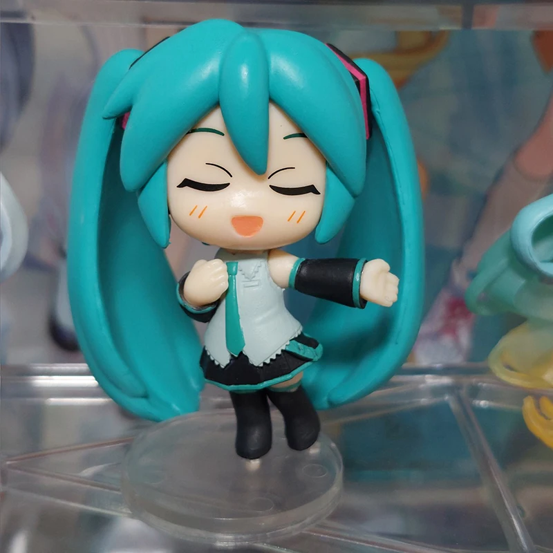 Hatsune Miku Kagamine Rin Gashapon Drehen Um Look Zurück Modellierung Ornament Anime Figuren Andenken Action Figur Modell Spielzeug