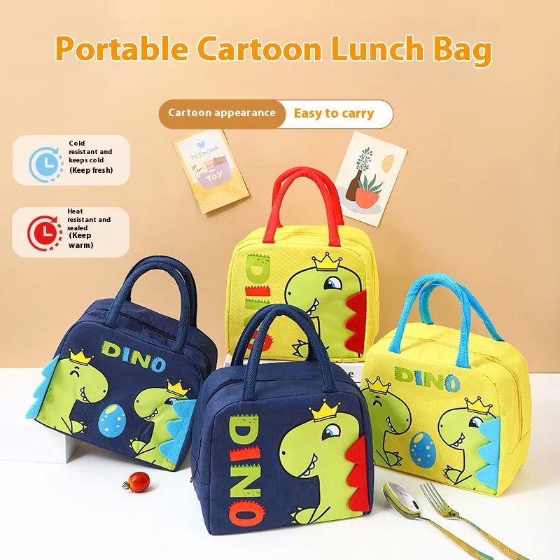 

Cartoon animals Cooler Lunch Bag Dopamine bento bag Lunch Box Portable thick insulated lunch pouch large capacity Storage Bag