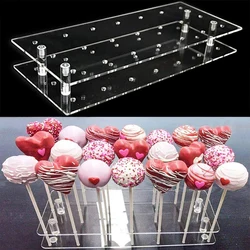Acrylic Lollipop Stand 20/21Hole Transparent Lollipop Display Detachable Cake Lollipop Stand Holder for Party Decor Candy Holder