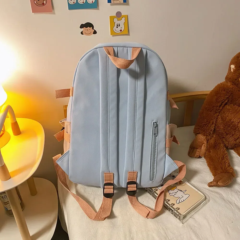 Ragazze bambini scuola libro borse donna Patchwork Bagpack adolescenti Alice nel paese delle meraviglie zaini tela studente zaino