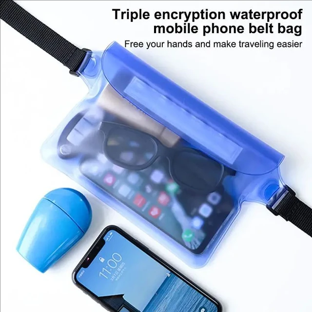 Waterproof Transparent Phone Waist Bag Adjustable Belt Pouch for Beach Swimming Rafting Water Park and Travel Use 2 Waterproof Transparent Phone Waist Bag Adjustable Belt Pouch for Beach Swimming Rafting Water Park and Travel Use – view 2