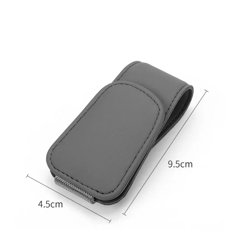 Universal Car Auto Sun Visor Eyeglass Hanger Clip Leather Glasses Holder Magnetic Multi-Function Automobile Accessories Storage image 2