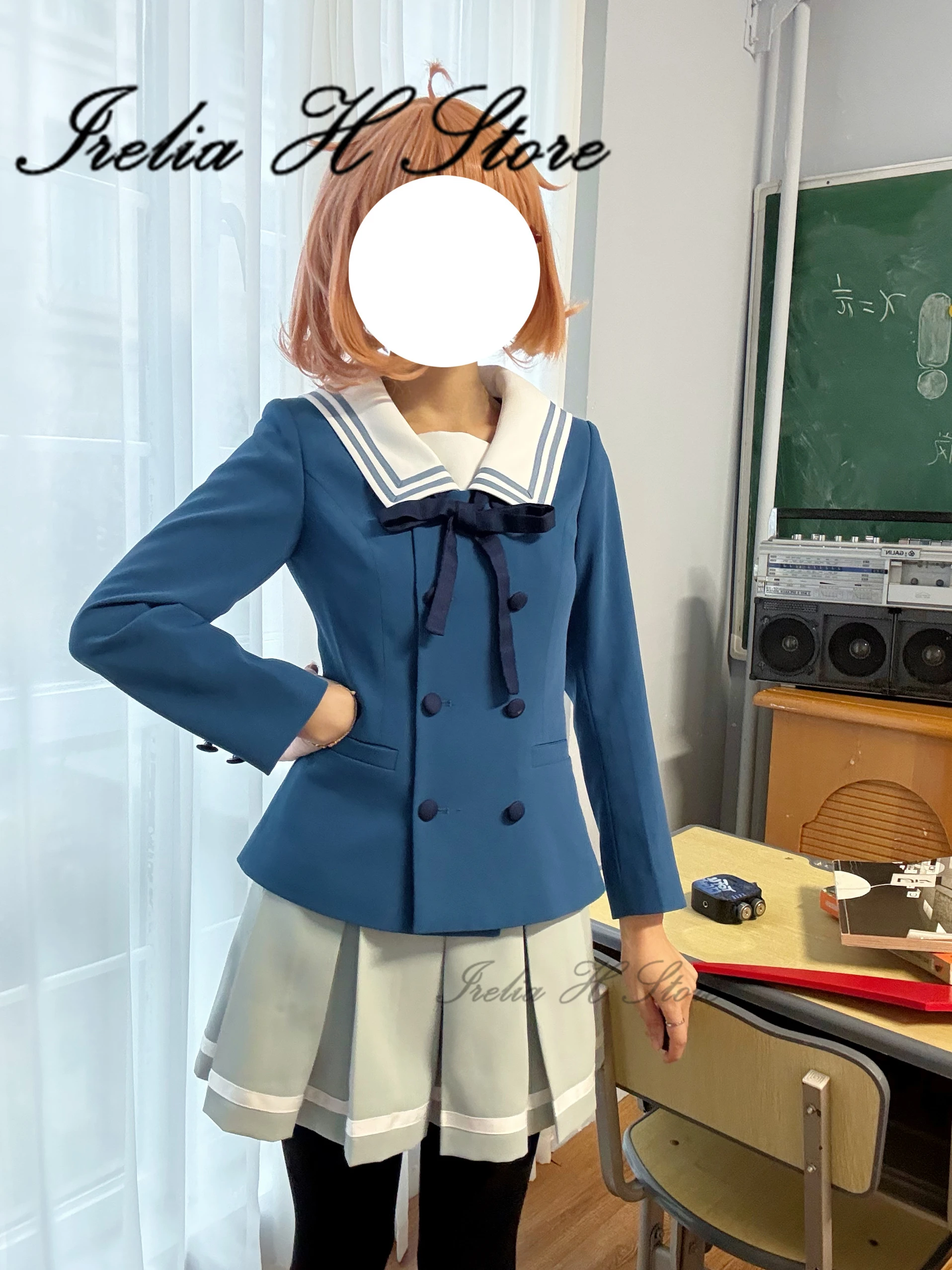 Irelia H Store Beyond the Boundary Kuriyama Mirai Cosplay Costume School uniform jk skirt sweater