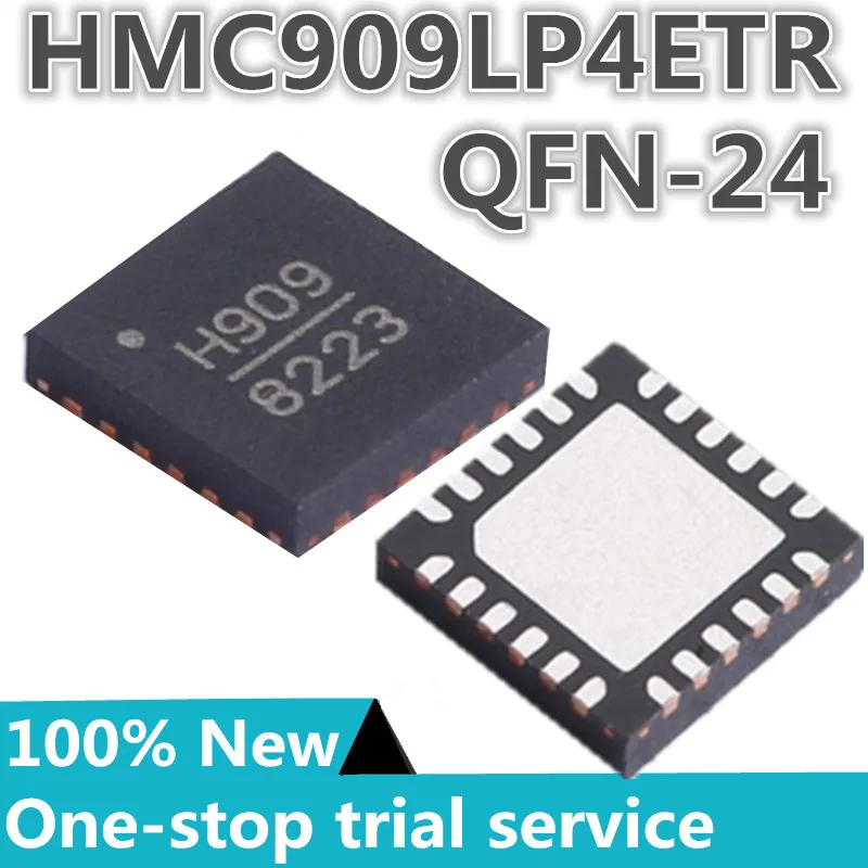 

1-10PCS %New HMC909LP4E HMC909LP4ETR screen printing H909 QFN-24 RF detector IC General purpose 0Hz ~ 5.8GHz-51dBm ~ -11dBm ±1dB