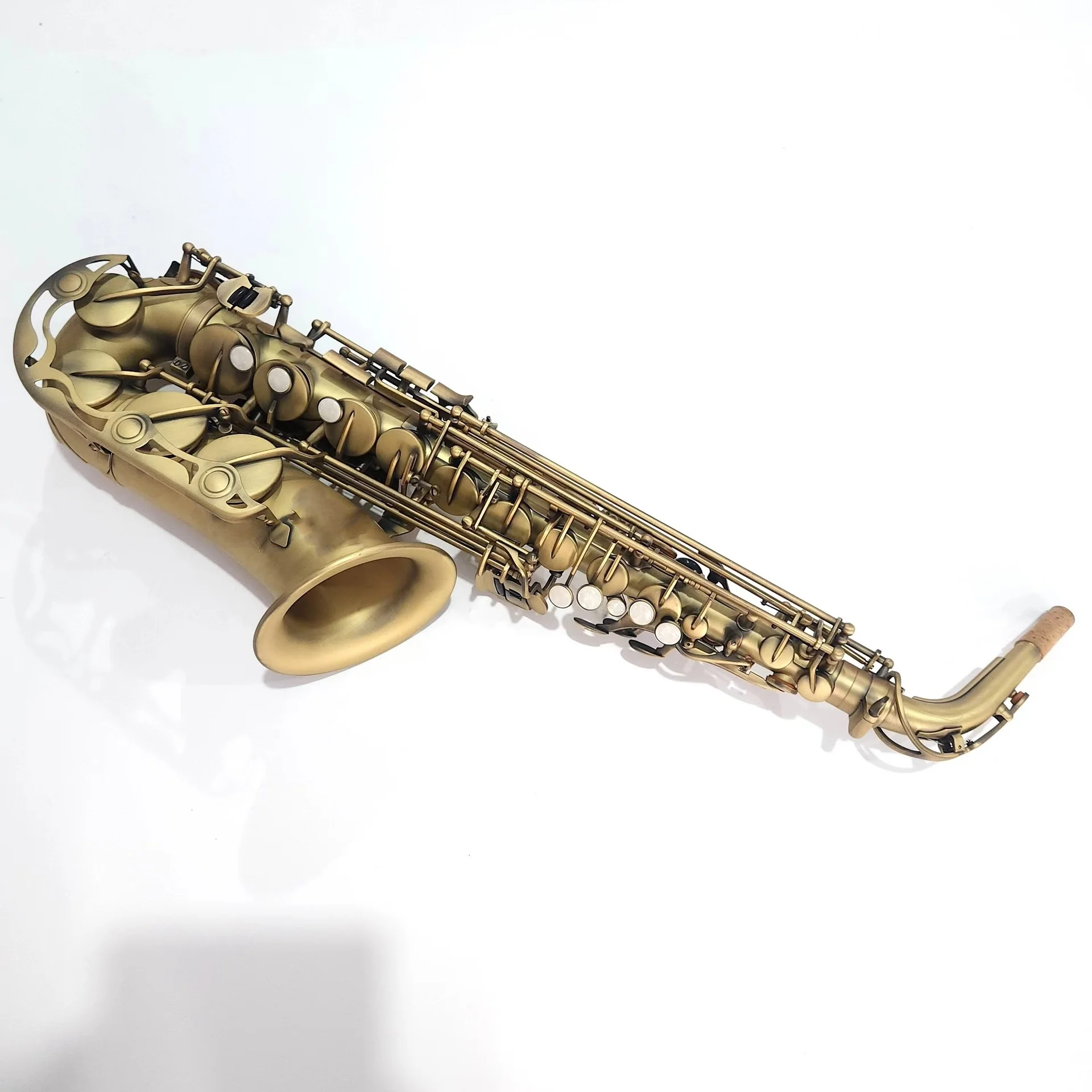 Eb Tone Alto Saxophone Antique Matte Professional Wind Instrument for Stage Performance Examination Daily Practice