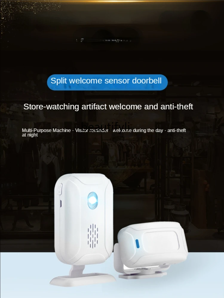 yj Welcome to the Door Sensor Store Entrance Voice Prompt Welcome Alarm