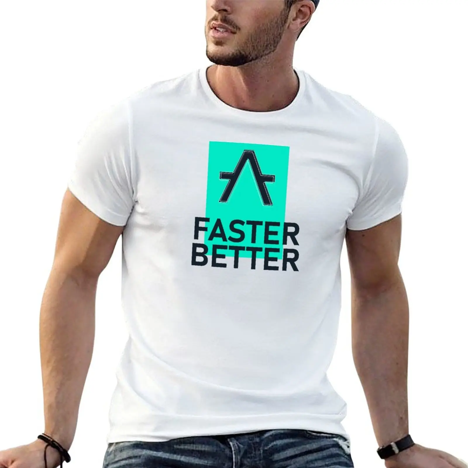 Camiseta Aleph Zero: Faster + Better para hombre, camisetas personalizadas de anime para hombre