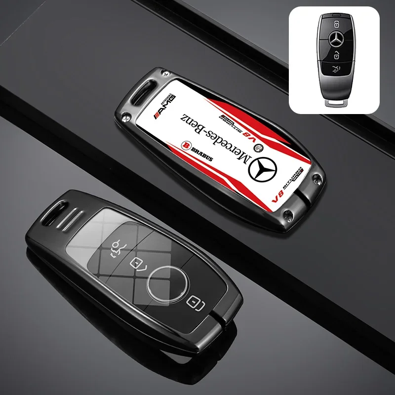 Zinc Alloy Racing Style Design Car Key Case Cover Shell for Mercedes Benz E C S GLC Class E200 E400 E63 W213 S550 S560 C260 A200