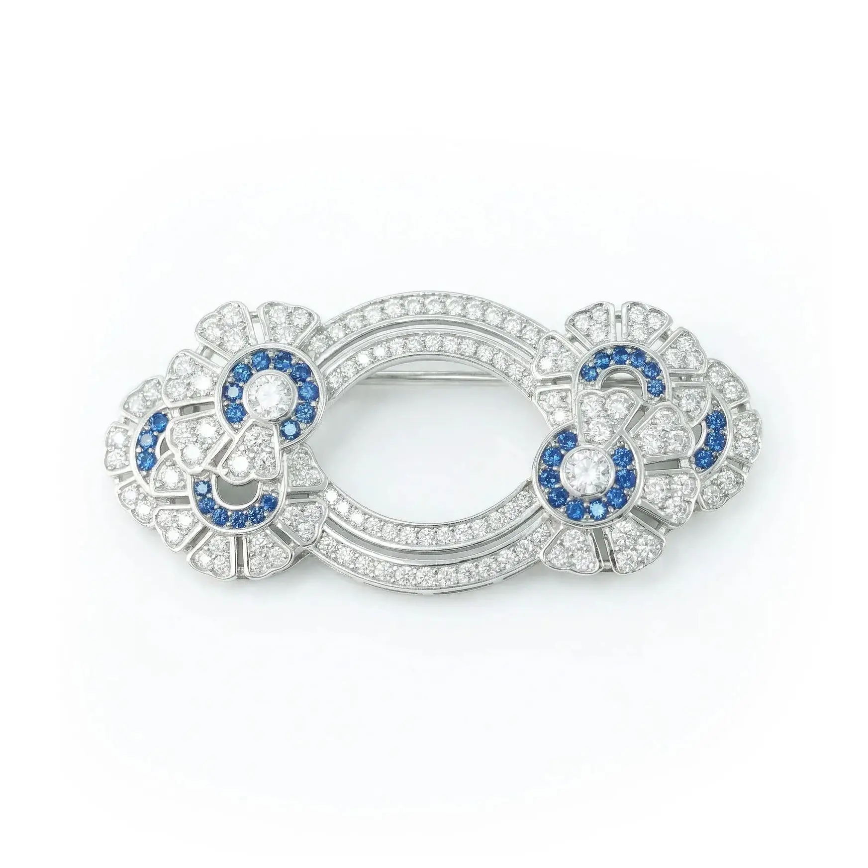 

Edwardian 925 Sterling Silver Brooch Lab Grown Spinel Elegant Vintage Fine Jewelry for Women's Birthday Cocktail Party Gifts