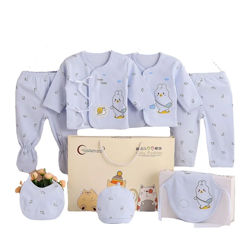 

7pcs/set Newborn Clothing Set Spring Autumn Baby Boys Girls Clothes suits Cotton Cartoon 0-3M Infant baby girl Underwear sets