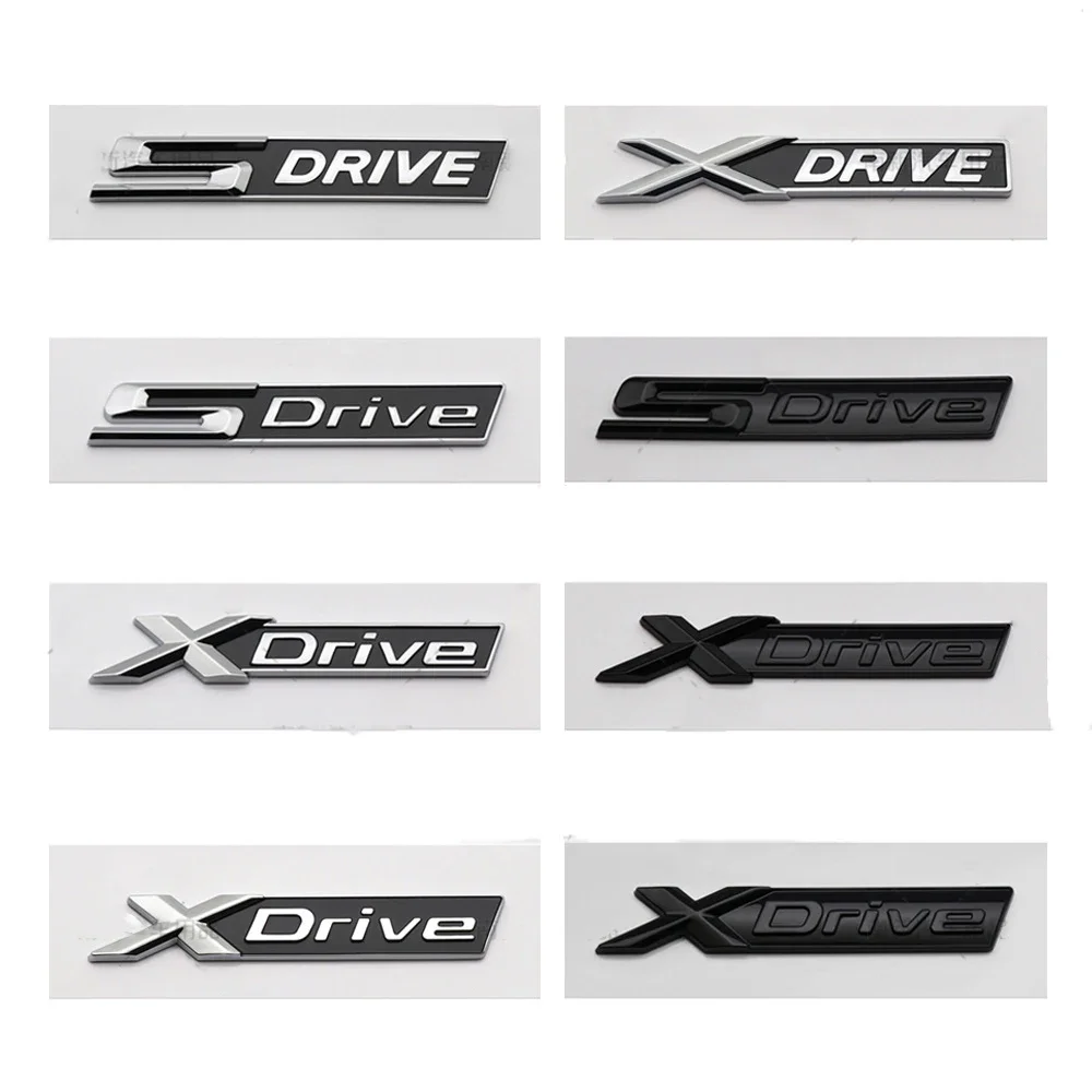 ABS Car Rear Trunk Letters Emblem Badge Sticker for BMW XDRIVE SDRIVE 3 5 Series E21 E30 E36 E46 E90 F30 G20 G30 G31 G60