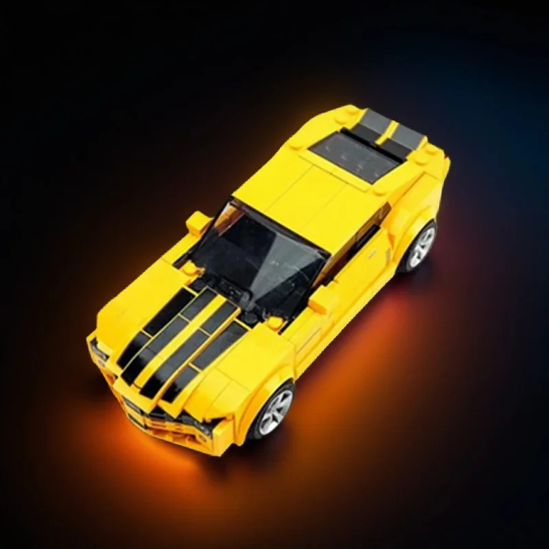 321pcs MOC Classic Vehicle Camaro Bumblebee Racing Series Model Building Blocks Design Collection Parts Bundle Space Toy Gift