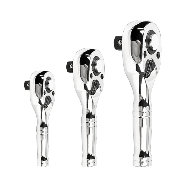 Bộ 3 Cờ Lê Ổ Cắm Stubbys 72 Răng 1/4" 3/8" Ổ Cắm Ổ Cắm Cờ Lê Thiết Kế Nhanh & Đảo Chiều KXRE