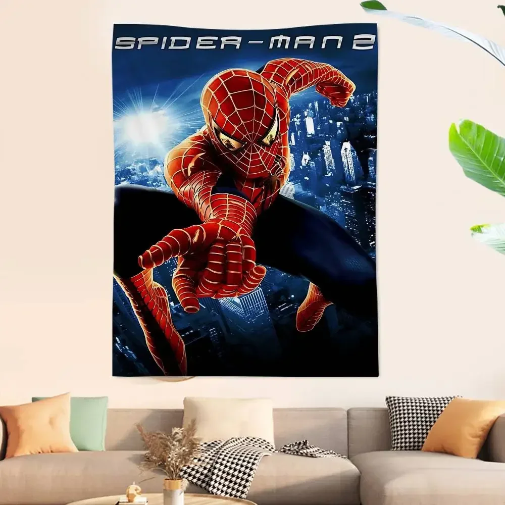 S-Spider Cartoon Man Printed Large Wall Tapestry Indian Buddha Wall Decoration Witchcraft Bohemian Hippie Wall Art Decor