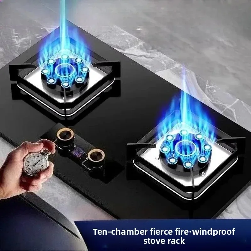 High-Power Gas Stove With Grade 1 Energy Efficiency | Dual Independent Timers | Flameout Safety Protection  Gas Cooker