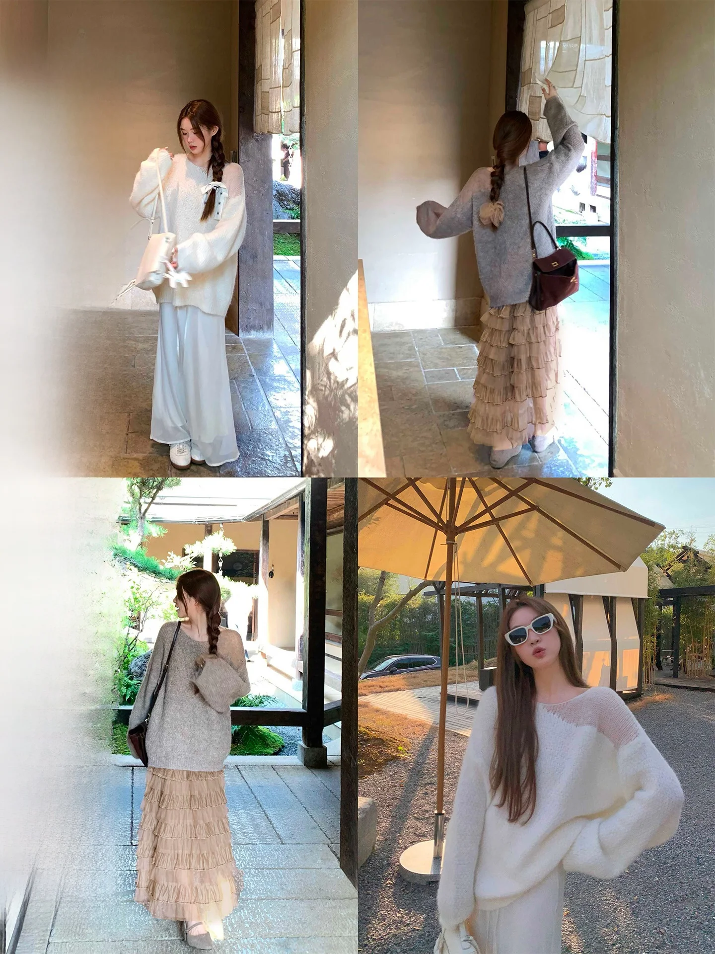 

Женский вязаный свитер Soft Mist Feel f Hollow Long Sve, повседневный свободный крой, дизайн с верхом, осенний модный женский трикотаж