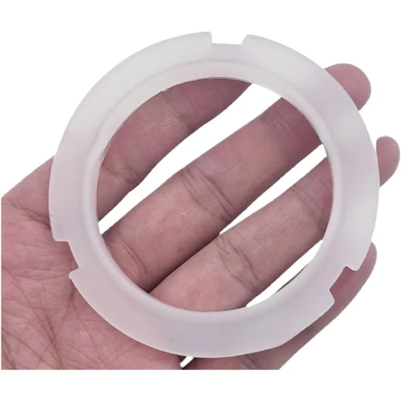 Silicone Seal Gasket 10PCS, White Round Translucent Multi Notch Silicone Gasket Ring Waterproof High Temperature Replacement