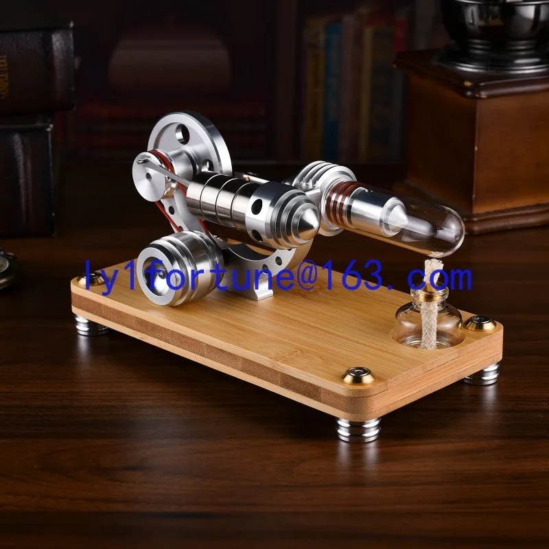 2026 New Premium Brass Piston Stirling Aerodynamic High Precision External Combustion Engine Physical Mechanical Generator