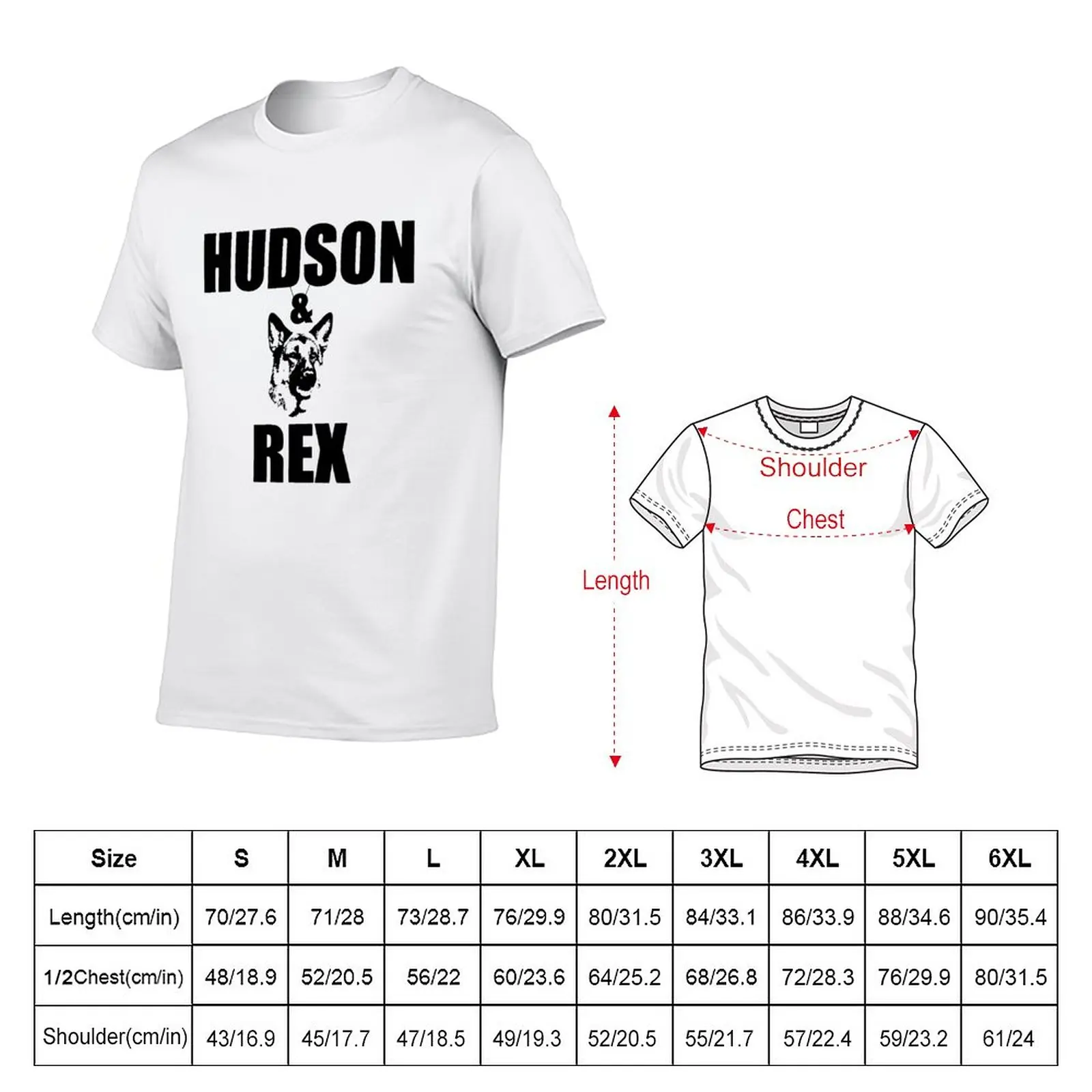 New Hudson And Rex T-Shirt man clothes quick-drying t-shirt graphic t shirt graphics t shirt heavyweight t shirts for men