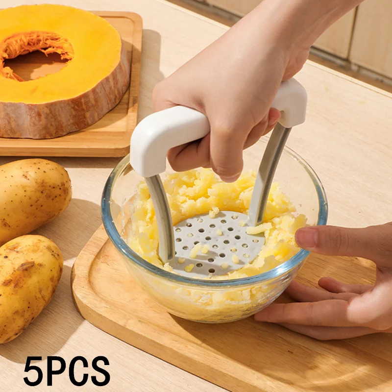 1/2/3/5PCS Manuelle Kartoffelstampfer Langlebige Kartoffelpresse Küche Gemüsestampfer mit rutschfestem Griff Obstpresse Küchenhelfer
