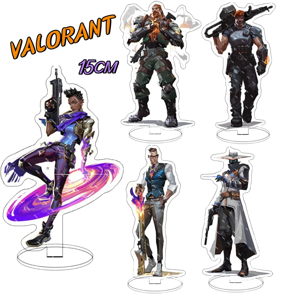 15CM Game Valorant Figures Sage Killjoy Jett Sova Cypher Cosplay Acrylic Model Plate Desk Decor Standing Sign Figure Fans Gifts