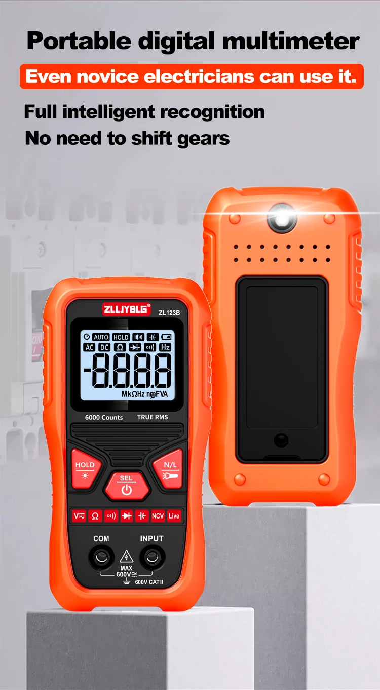 Mini Digital Multimeter Smart Elektriker Tester Für DC/AC Spannung Kapazität Ohm Hz NCV Professionelle Multitester – Detail 8