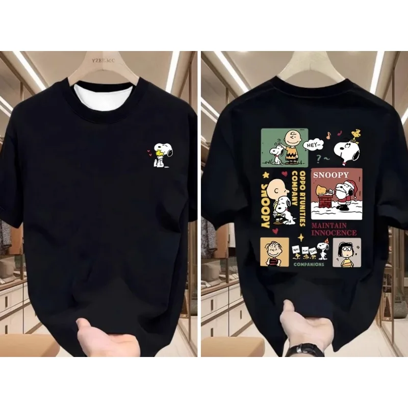 لطيف سكوبي الكرتون المطبوعة قميص قصير الأكمام، الرجال والنساء تي شيرت الصيف شارع جديد فضفاض أزياء زوجين الأعلى