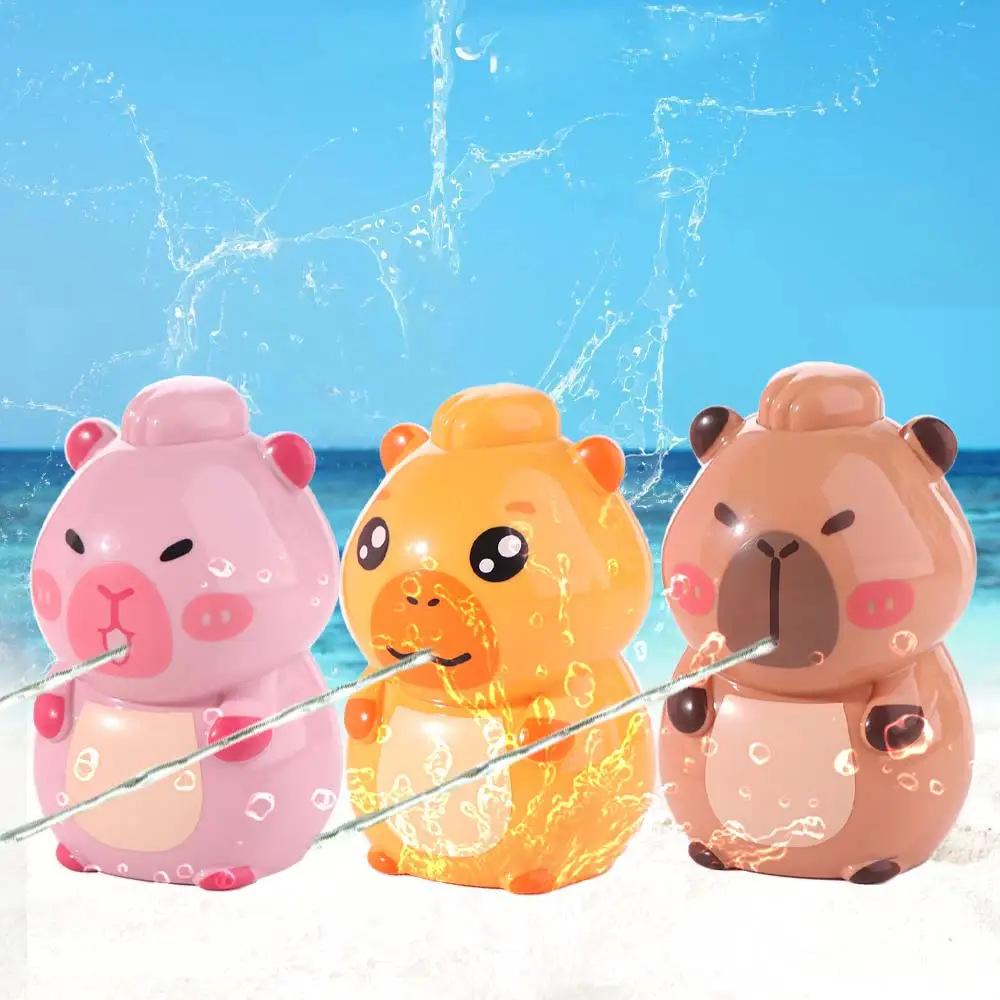 

3pcs/set Cartoon Capybara Water Spray Toy Press Type Small Capybara Bath Toy Portable Long Range Capybara Water Fighting Toys