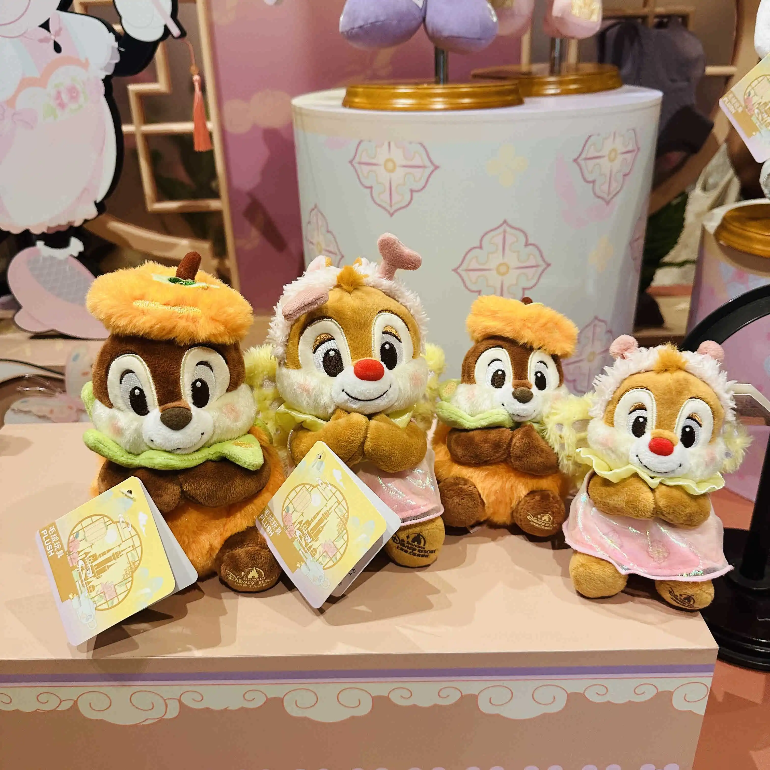 Shanghai Disneyland 2025 Mickey, Minnie, Donald Duck, Chip 'n' Dale Plush Dolls Bag Charms - Children's Gift Souvenirs view 2