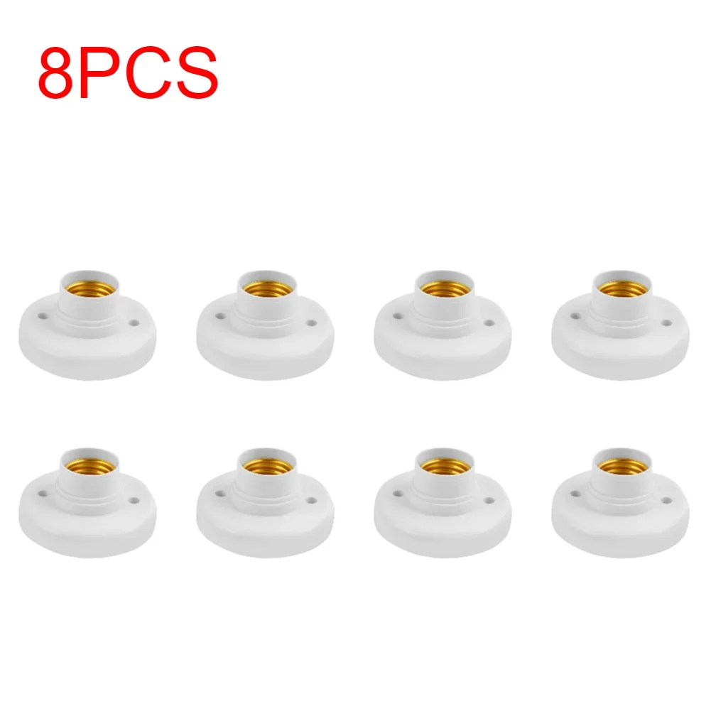 1-20 Stuks 220V E27 Schroeflamp Standaard Gloeilamp Socket Houder Adapter Basissap Socket Wit Plafond Lamp Lamp Bevestigingsbasis