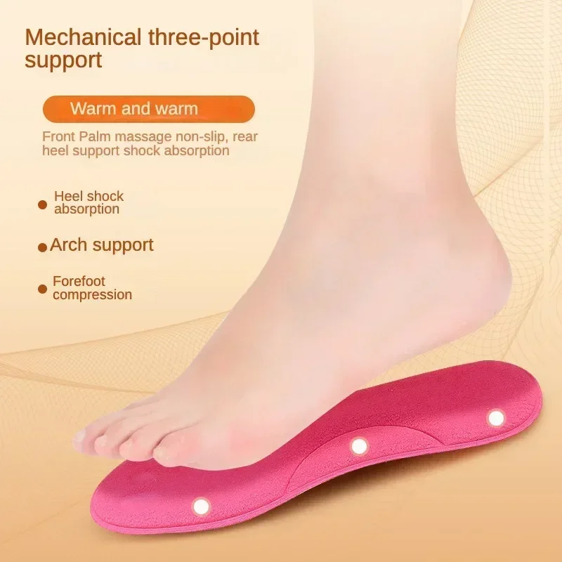 1Pairs Self Heating Insoles Thermostatic Thermal Insole Massage Memory Foam Arch Support Shoe Pad Heated Pads Winter Men Women