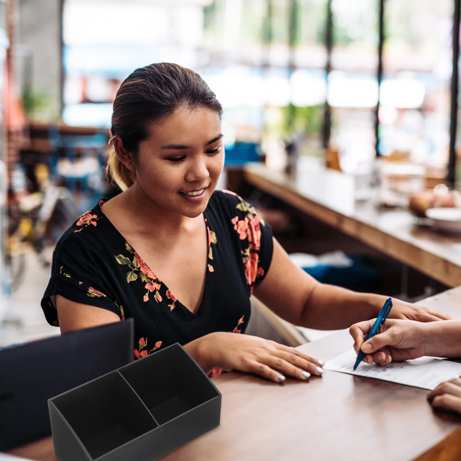 

Hotel Countertop Organizer Coffee Station Box ABS Material Ideal for Storing Tea Bags Coffee Sugars Candies