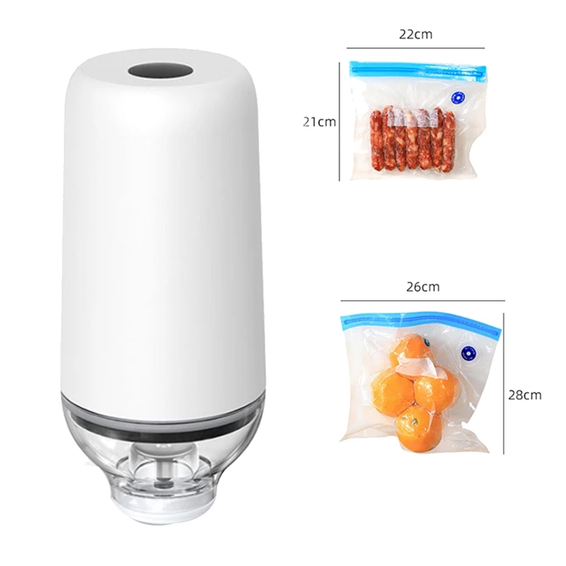 Reusable Vacuum Food Storage Zipper Bags Set Electric Handheld Vacuum Sealer Pump USB Rechargeable