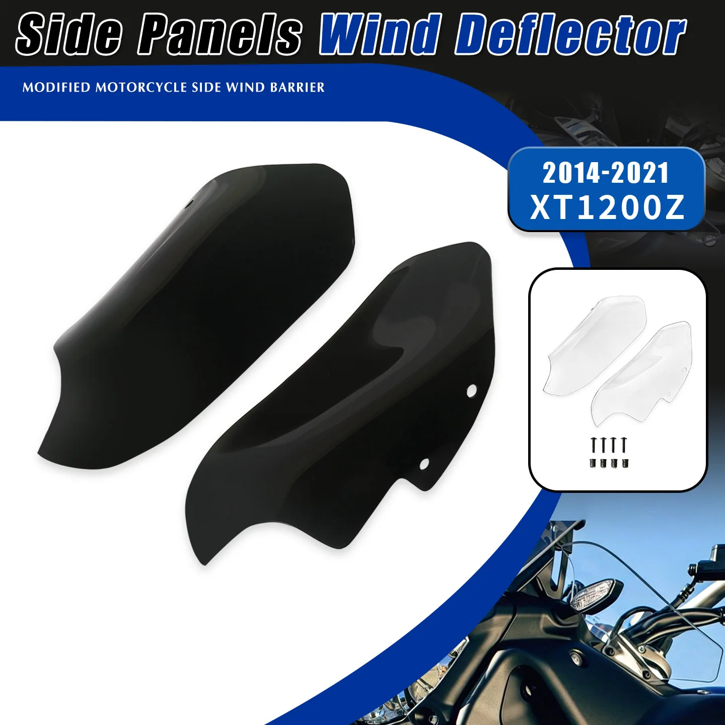 

Motorcycle Windshield Side Wind Deflectors Handguard Cover Side Panels Fit For XT1200Z Super Tenere XT 1200Z 2014-2021