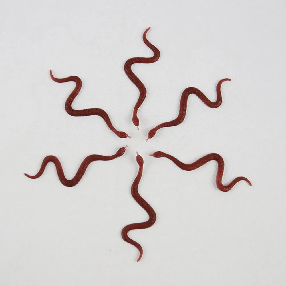 

12Pcs Vivid Realistic Fake Snake Lizard Props for Halloween April Fools Day Prank Scary Party Decor Haunted House Tricky Props