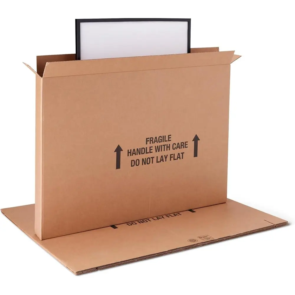 

Коробка для транспортировки телевизора или 50-дюймового телевизора, для картин и зеркал, сверхпрочный контейнер для перевозки, 48 x 4 x 33 дюйма, 3 штуки в упаковке