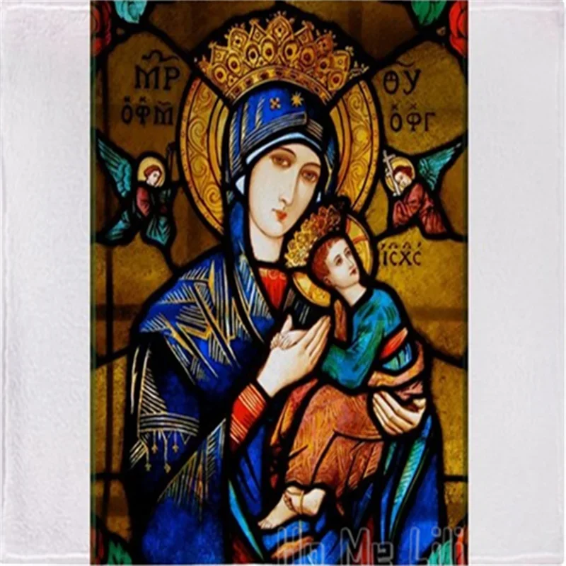 Manta de franela con temática de Nuestra Señora, Lourdes, Virgen de la Consolación, ayuda perpetua, anuncio anónimo, tiro de Guadalupe para adultos