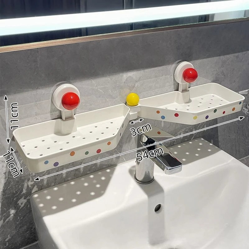 Non Perforated Bathroom Suction Cup Corner Rack Multifunctional Household Shampoo Wall Mounted Storage and Organizing Rack