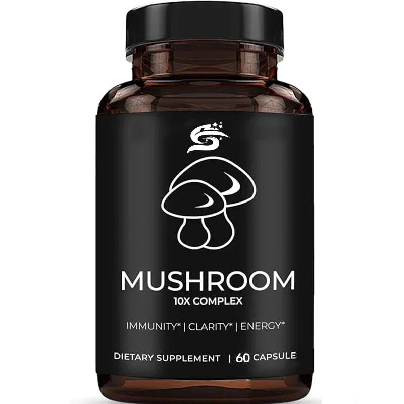 Mushroom Puzzle Brain Supplement - Lion Mane, Ganoderma Lucidum, And Cordyceps Sinensis -10 Mushroom Complex