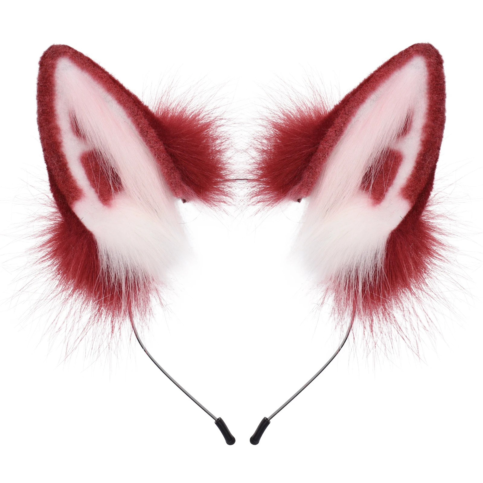 Handmade Faux Fur Fox Wolf Ears Headband Cosplay Party Costume Props