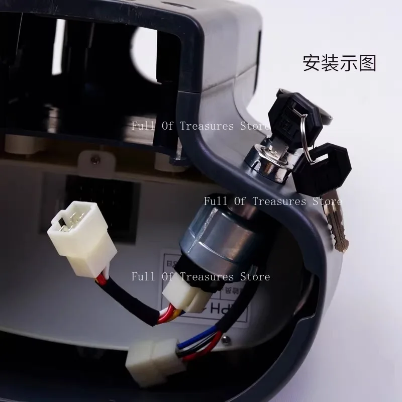 Starting Ignition Switch JK411 Key 011187 Starting Switch Four Wire Preheating Is Suitable for Heli Liugong Longgong