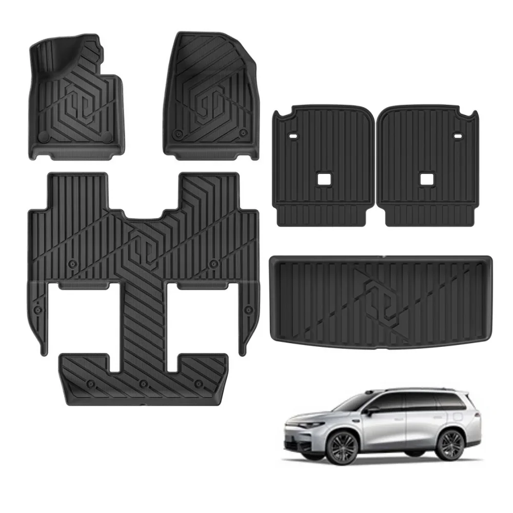 

for Leapmotor C16 2024 2025 TPE 3D Car Floor Mats Cargo Liner Trunk Backrest Pad Accessories Black